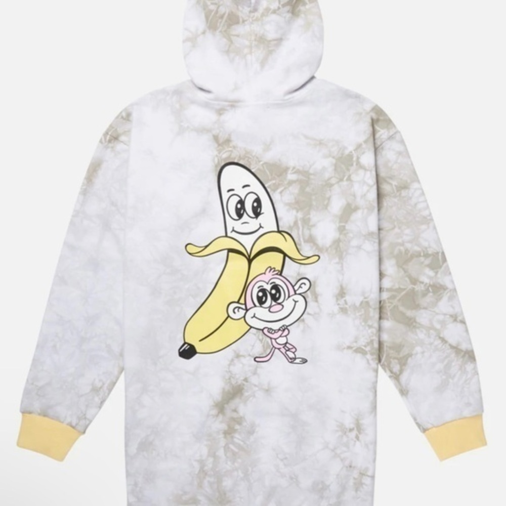 Bananas Monkey Graphic Y2K Hoodie Size OS.